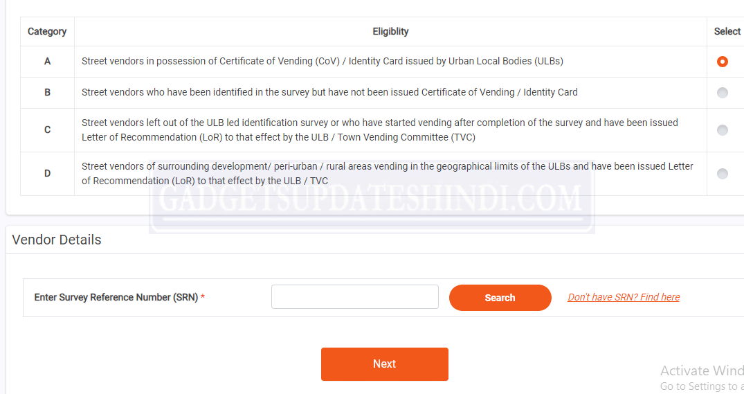 How to find Survey Reference Number (SRN)