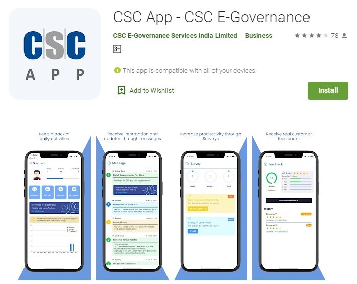 CSC E-Governance released 4 new useful mobile CSC App,