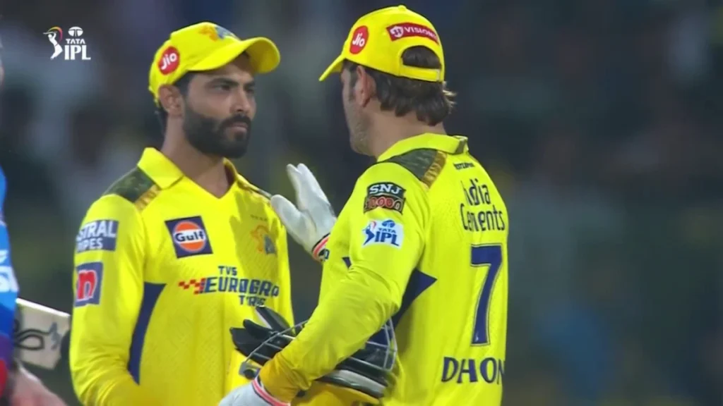 MS dhoni Ravindra Jadeja Fight