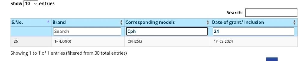 OnePlus CPH2613 BIS