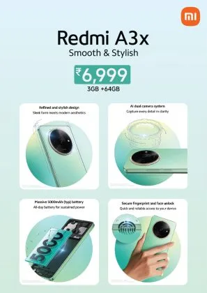 Cheapest Redmi A3x phone